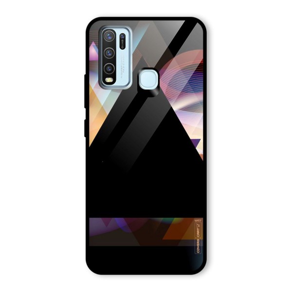 Triangle Black Abstract Glass Back Case for Vivo Y30