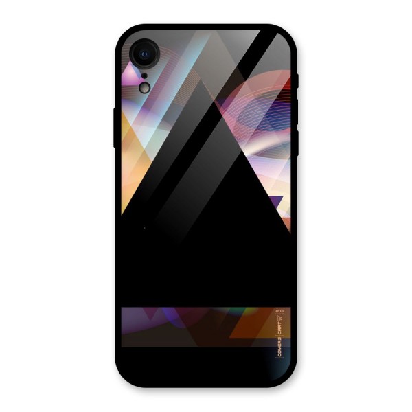 Triangle Black Abstract Glass Back Case for XR