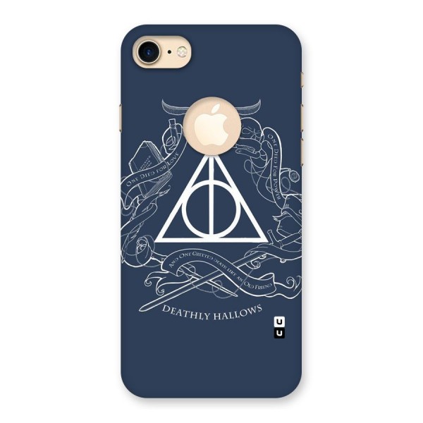 Triangle Blue Back Case for iPhone 8 Logo Cut