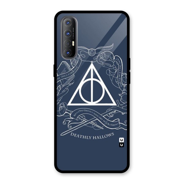 Triangle Blue Glass Back Case for Oppo Reno3 Pro