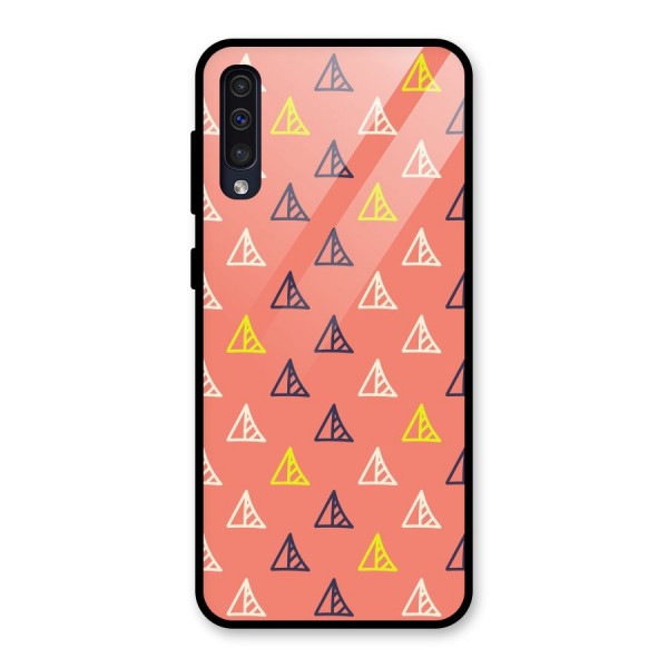 Triangular Boho Pattern Glass Back Case for Galaxy A50s