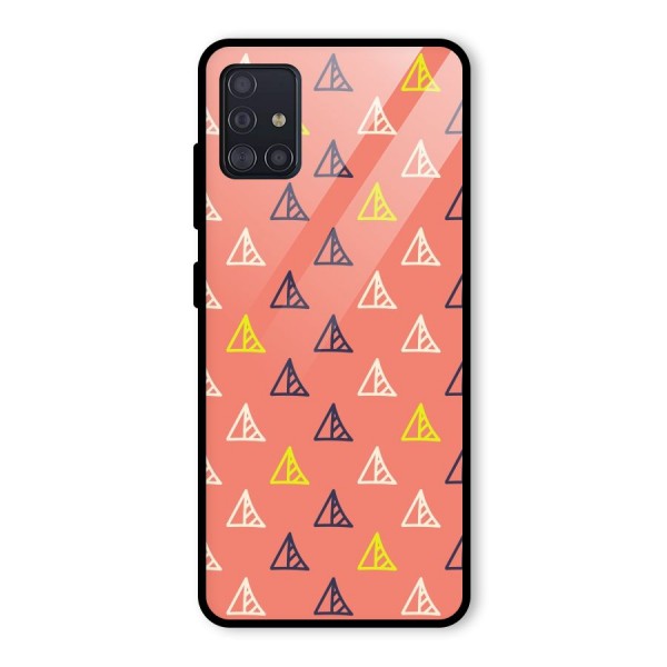 Triangular Boho Pattern Glass Back Case for Galaxy A51