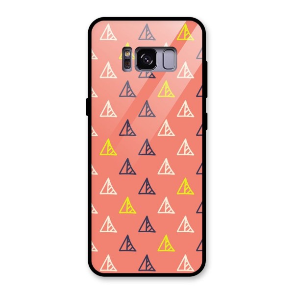 Triangular Boho Pattern Glass Back Case for Galaxy S8