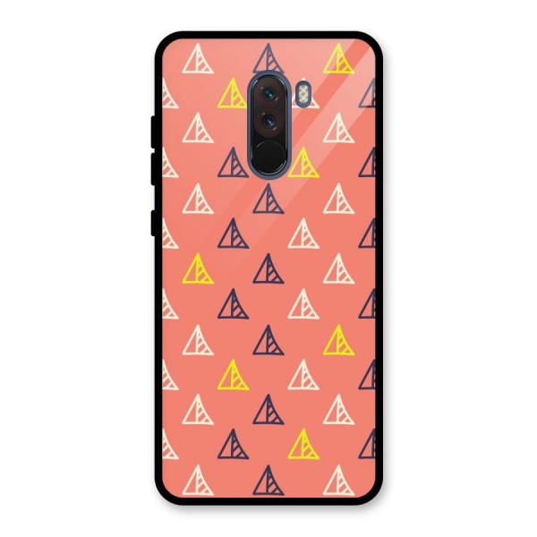 Triangular Boho Pattern Glass Back Case for Poco F1