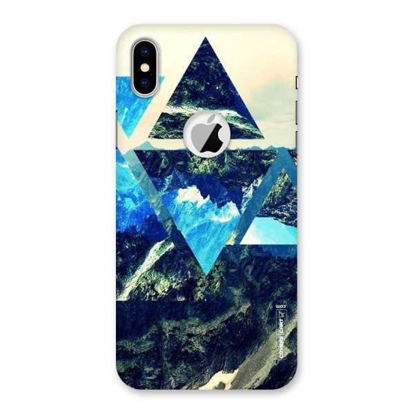 Triangular View Back Case for iPhone XS Logo Cut