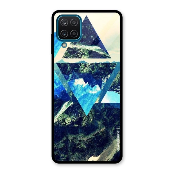 Triangular View Glass Back Case for Galaxy A12