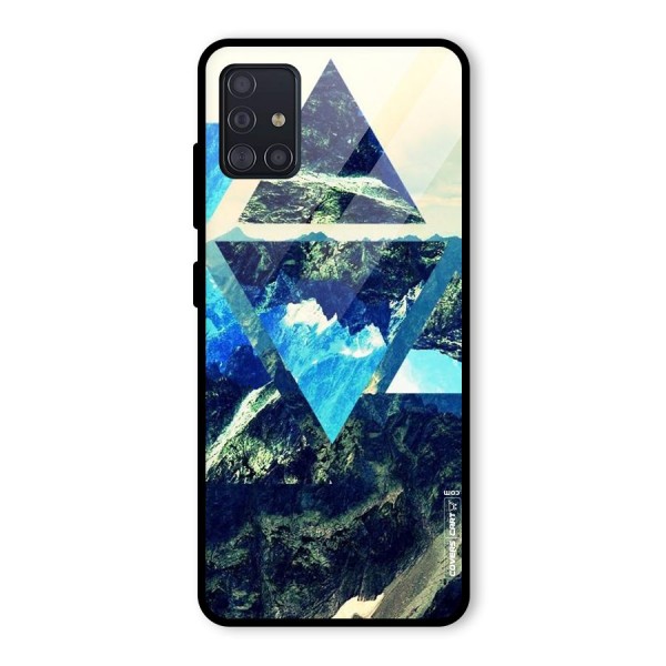 Triangular View Glass Back Case for Galaxy A51