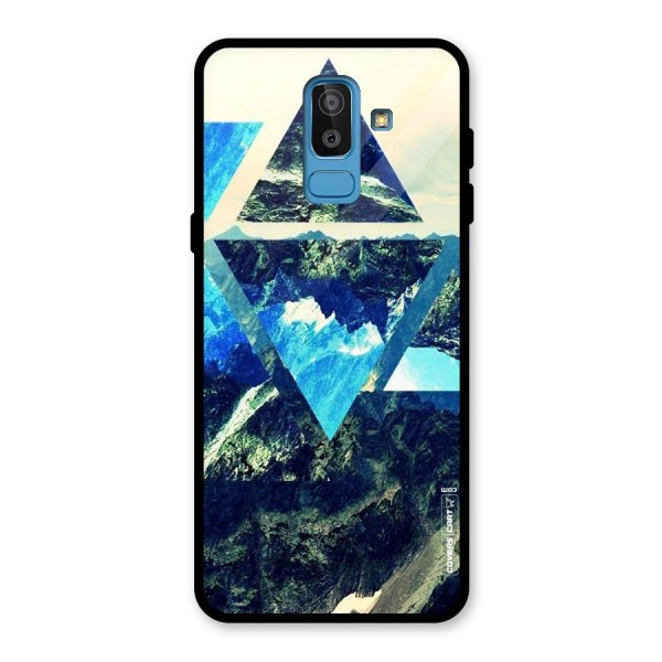 Triangular View Glass Back Case for Galaxy J8