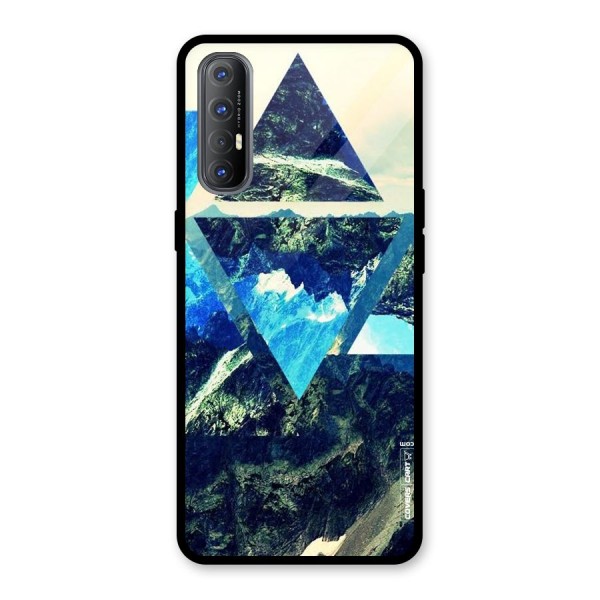 Triangular View Glass Back Case for Oppo Reno3 Pro