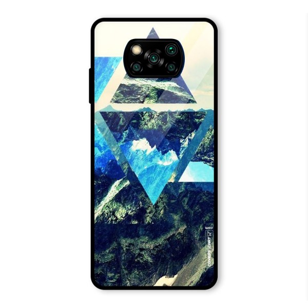 Triangular View Glass Back Case for Poco X3 Pro