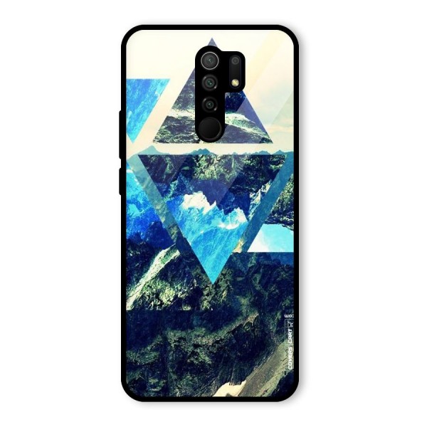 Triangular View Glass Back Case for Redmi 9 Prime