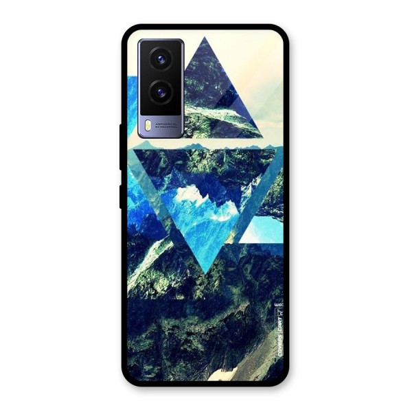 Triangular View Glass Back Case for Vivo V21e 5G