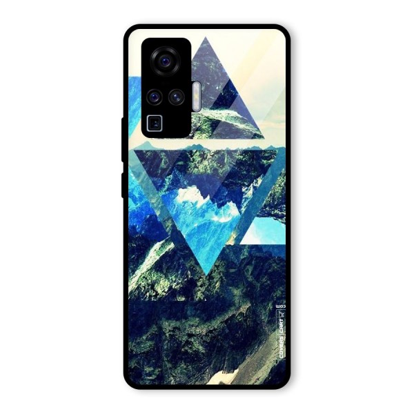 Triangular View Glass Back Case for Vivo X50 Pro