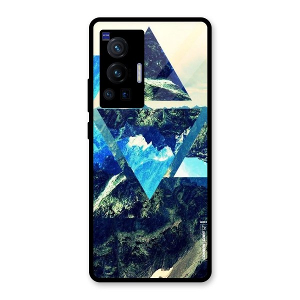 Triangular View Glass Back Case for Vivo X70 Pro