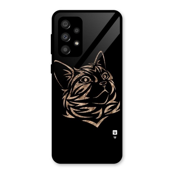 Tribal Cat Glass Back Case for Galaxy A32