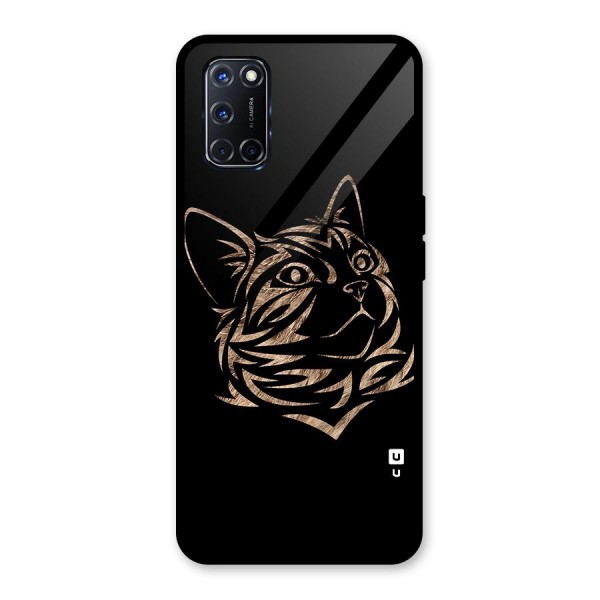 Tribal Cat Glass Back Case for Oppo A52