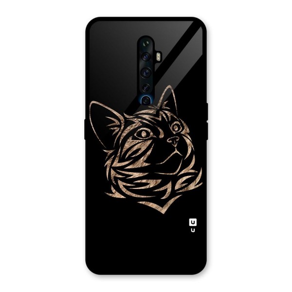 Tribal Cat Glass Back Case for Oppo Reno2 Z