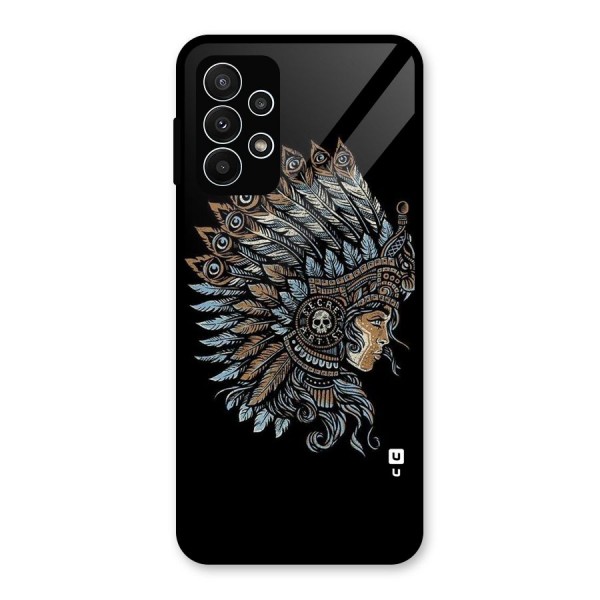 Tribal Design Glass Back Case for Galaxy A23