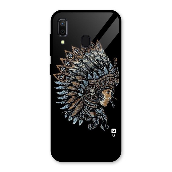 Tribal Design Glass Back Case for Galaxy A30