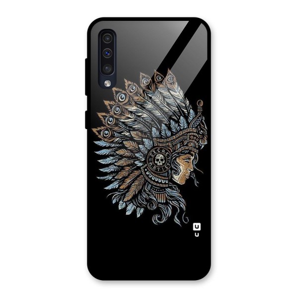 Tribal Design Glass Back Case for Galaxy A50