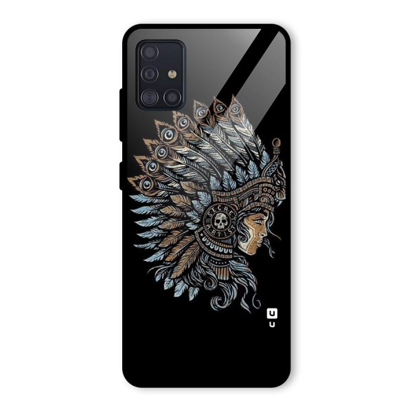 Tribal Design Glass Back Case for Galaxy A51