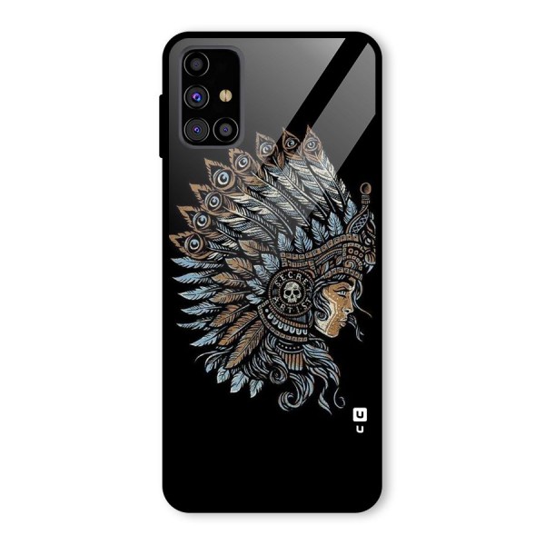 Tribal Design Glass Back Case for Galaxy M31s