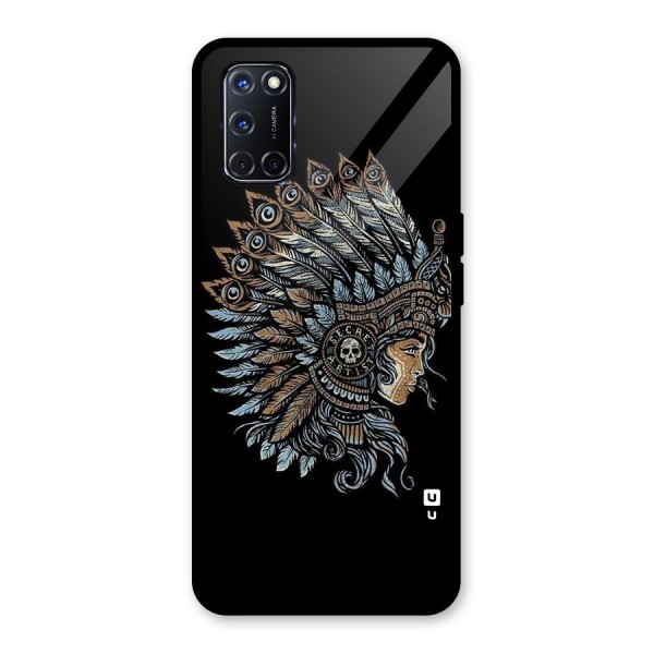 Tribal Design Glass Back Case for Oppo A52