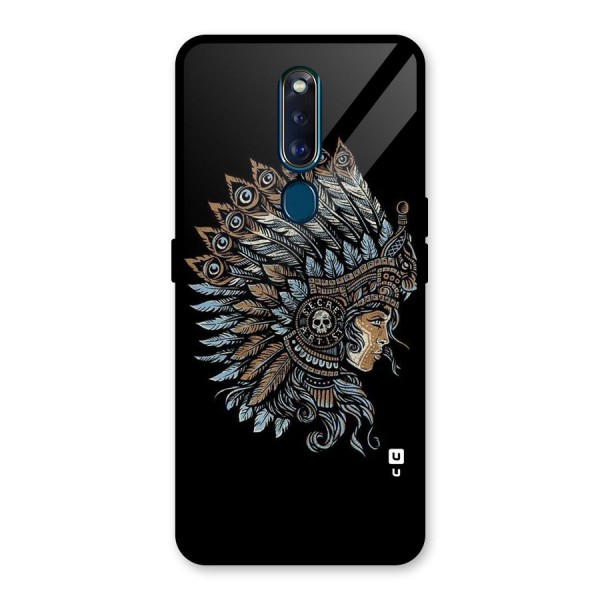 Tribal Design Glass Back Case for Oppo F11 Pro