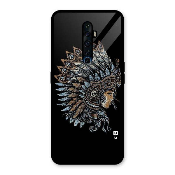 Tribal Design Glass Back Case for Oppo Reno2 Z