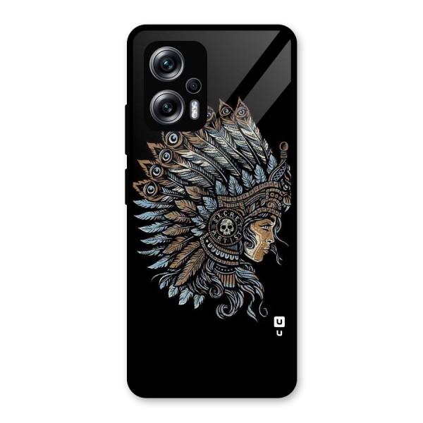 Tribal Design Glass Back Case for Redmi K50i