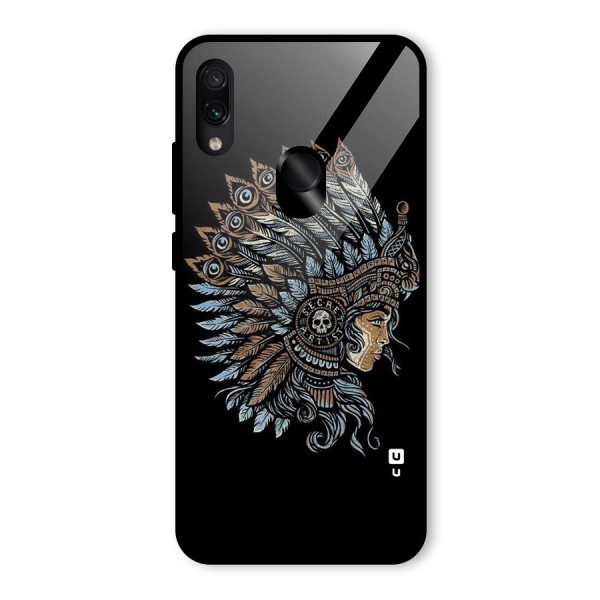 Tribal Design Glass Back Case for Redmi Note 7