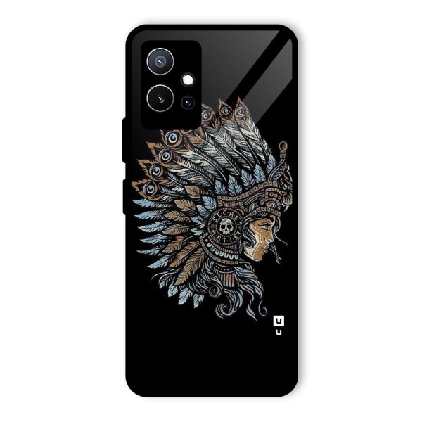 Tribal Design Glass Back Case for Vivo T1 5G