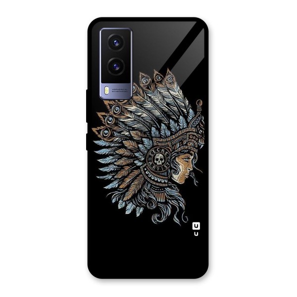 Tribal Design Glass Back Case for Vivo V21e 5G