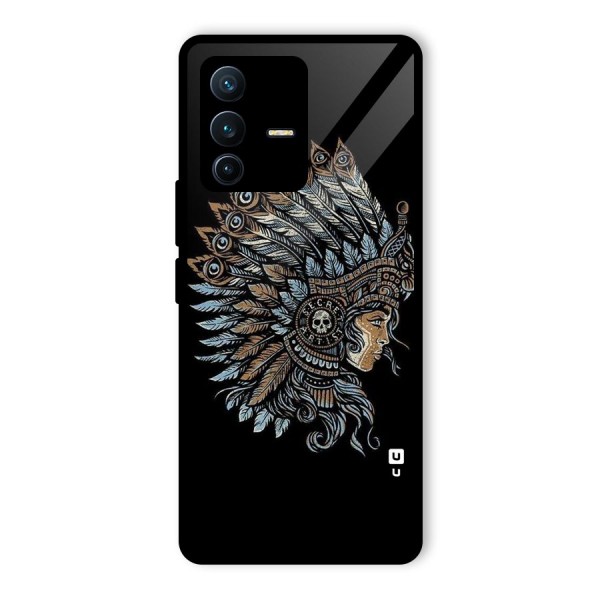 Tribal Design Glass Back Case for Vivo V23 Pro