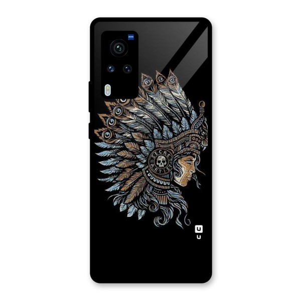 Tribal Design Glass Back Case for Vivo X60 Pro