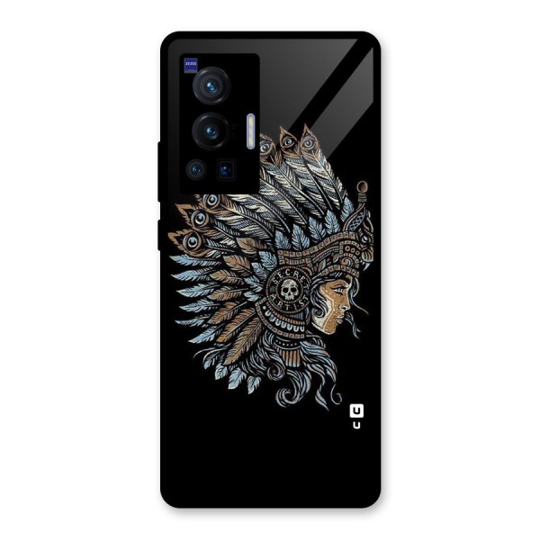 Tribal Design Glass Back Case for Vivo X70 Pro