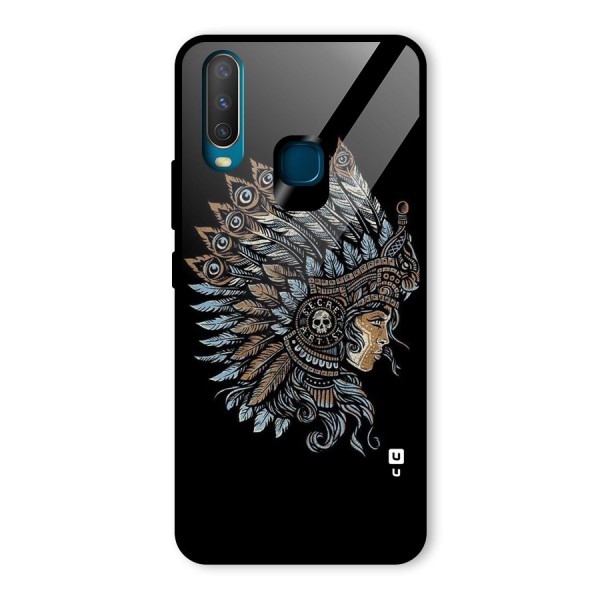 Tribal Design Glass Back Case for Vivo Y12