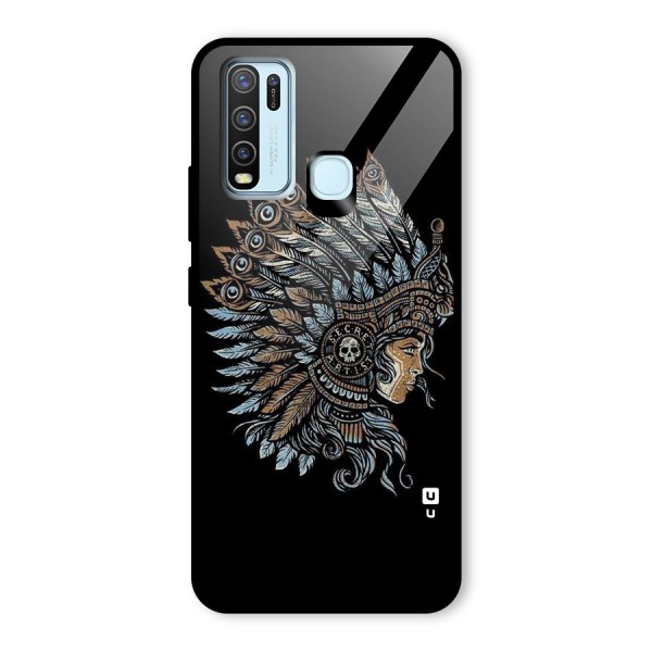 Tribal Design Glass Back Case for Vivo Y30