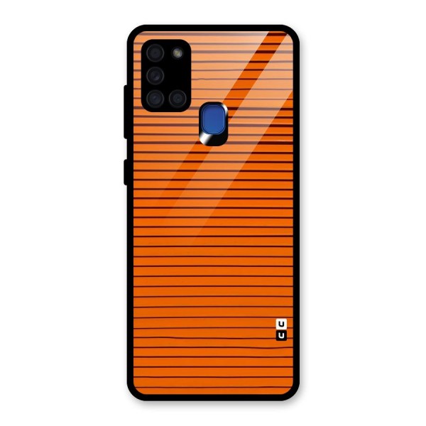 Trippy Stripes Glass Back Case for Galaxy A21s