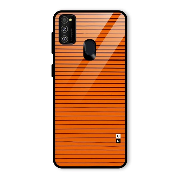 Trippy Stripes Glass Back Case for Galaxy M21