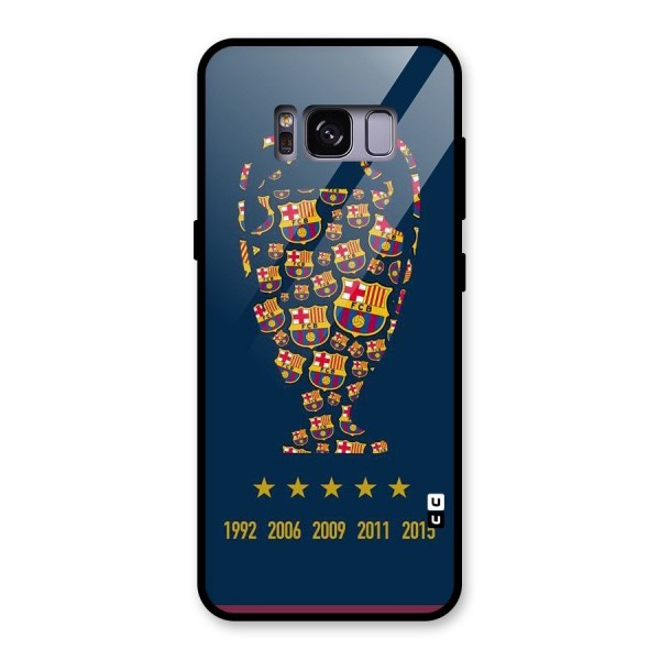 Trophy Team Glass Back Case for Galaxy S8