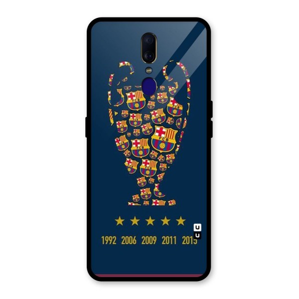 Trophy Team Glass Back Case for Oppo F11