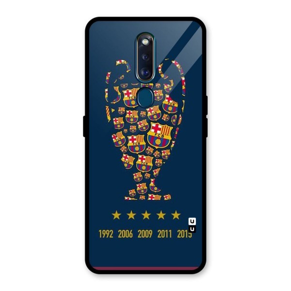 Trophy Team Glass Back Case for Oppo F11 Pro