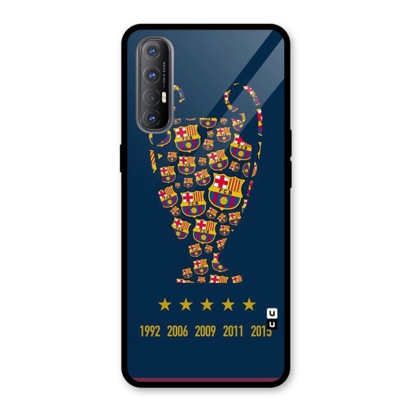 Trophy Team Glass Back Case for Oppo Reno3 Pro