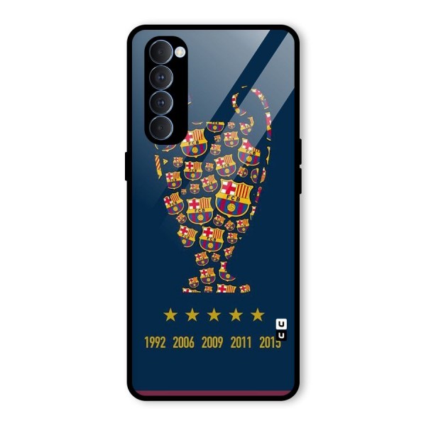 Trophy Team Glass Back Case for Oppo Reno4 Pro