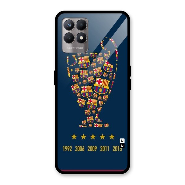 Trophy Team Glass Back Case for Realme 8i