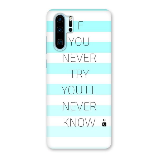 Try Know Back Case for Huawei P30 Pro