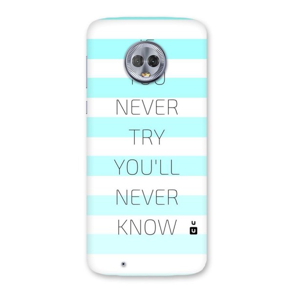 Try Know Back Case for Moto G6