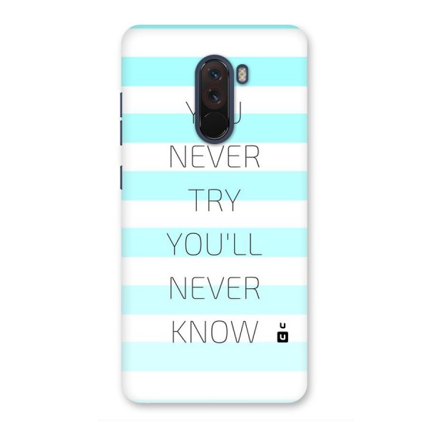 Try Know Back Case for Poco F1