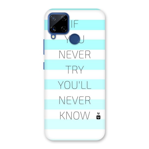 Try Know Back Case for Realme Narzo 30A